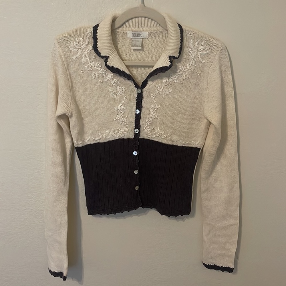 Vintage balletcore knit cardigan